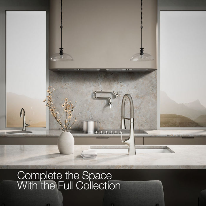 KOHLER K-22061 Graze Semi-professional kitchen sink faucet with three-function sprayhead