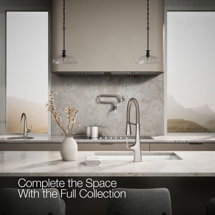 KOHLER K-22061 Graze Semi-professional kitchen sink faucet with three-function sprayhead