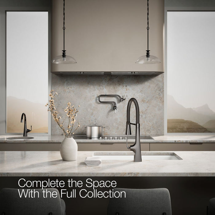 KOHLER K-22061 Graze Semi-professional kitchen sink faucet with three-function sprayhead