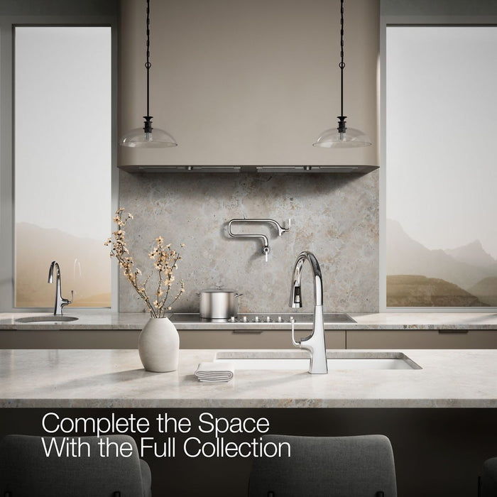 KOHLER K-22062 Graze Pull-down kitchen sink faucet with three-function sprayhead