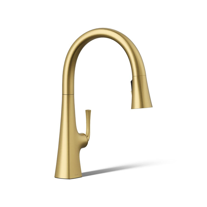 KOHLER K-22062 Graze Pull-down kitchen sink faucet with three-function sprayhead