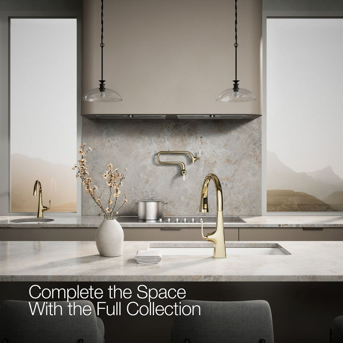 KOHLER K-22062 Graze Pull-down kitchen sink faucet with three-function sprayhead