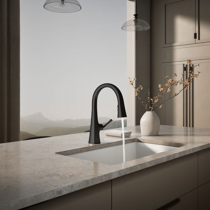 KOHLER K-22063 Graze Pull-down kitchen sink faucet with three-function sprayhead