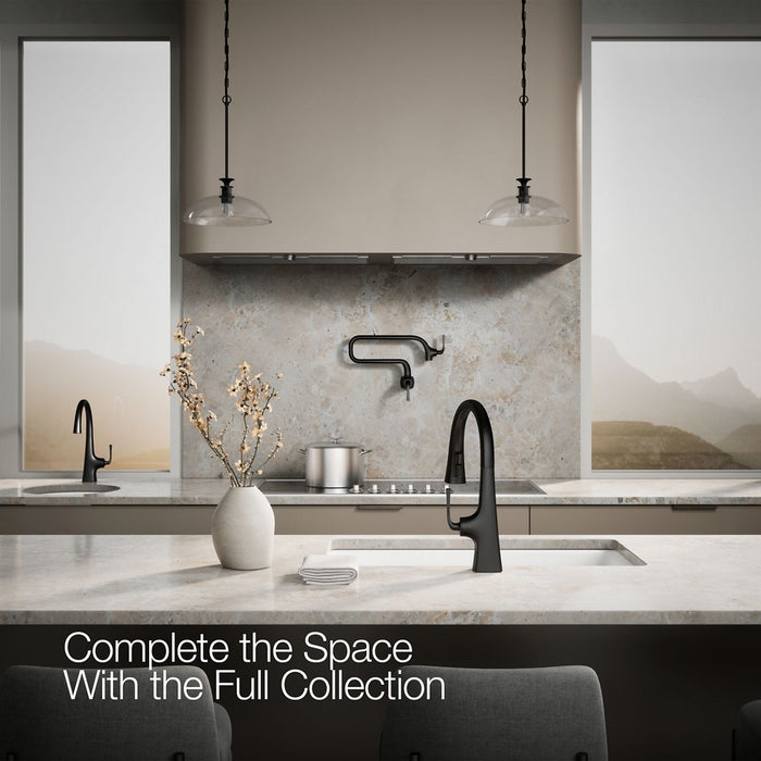 KOHLER K-22063 Graze Pull-down kitchen sink faucet with three-function sprayhead