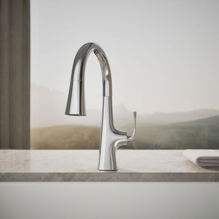 KOHLER K-22063 Graze Pull-down kitchen sink faucet with three-function sprayhead