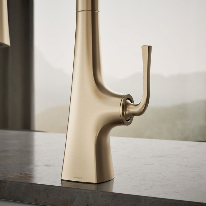 KOHLER K-22063 Graze Pull-down kitchen sink faucet with three-function sprayhead