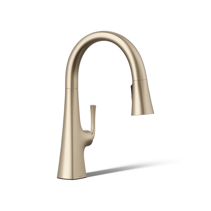 KOHLER K-22063 Graze Pull-down kitchen sink faucet with three-function sprayhead