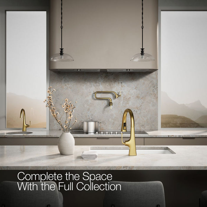 KOHLER K-22063 Graze Pull-down kitchen sink faucet with three-function sprayhead