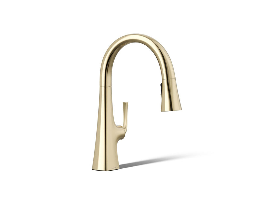 KOHLER K-22063 Graze Pull-down kitchen sink faucet with three-function sprayhead