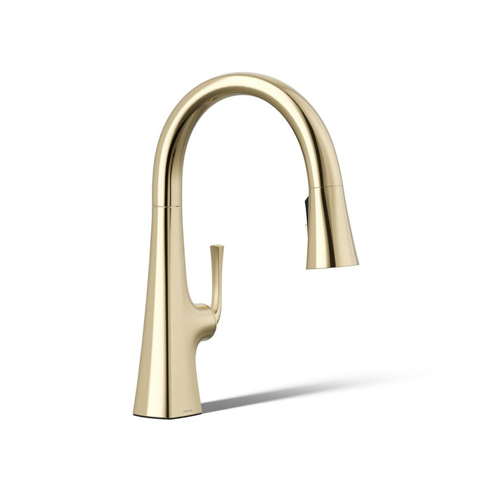 KOHLER K-22063 Graze Pull-down kitchen sink faucet with three-function sprayhead