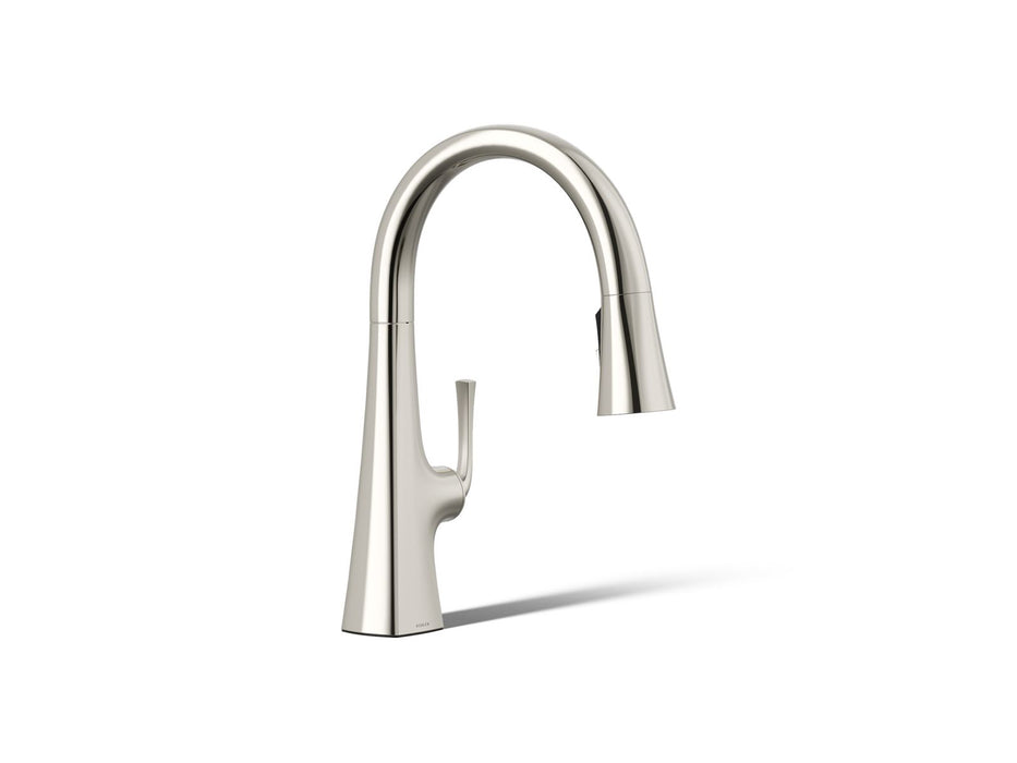 KOHLER K-22063 Graze Pull-down kitchen sink faucet with three-function sprayhead