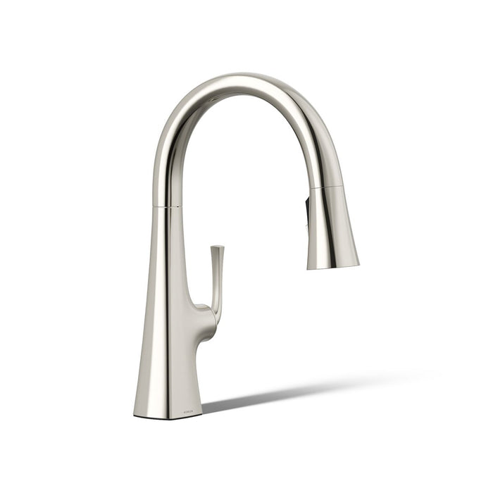 KOHLER K-22063 Graze Pull-down kitchen sink faucet with three-function sprayhead