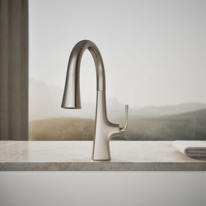 KOHLER K-22063 Graze Pull-down kitchen sink faucet with three-function sprayhead