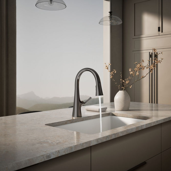 KOHLER K-22063 Graze Pull-down kitchen sink faucet with three-function sprayhead