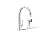 KOHLER K-22064 Graze Single-handle kitchen sink faucet with two-function side sprayer, polished chrome