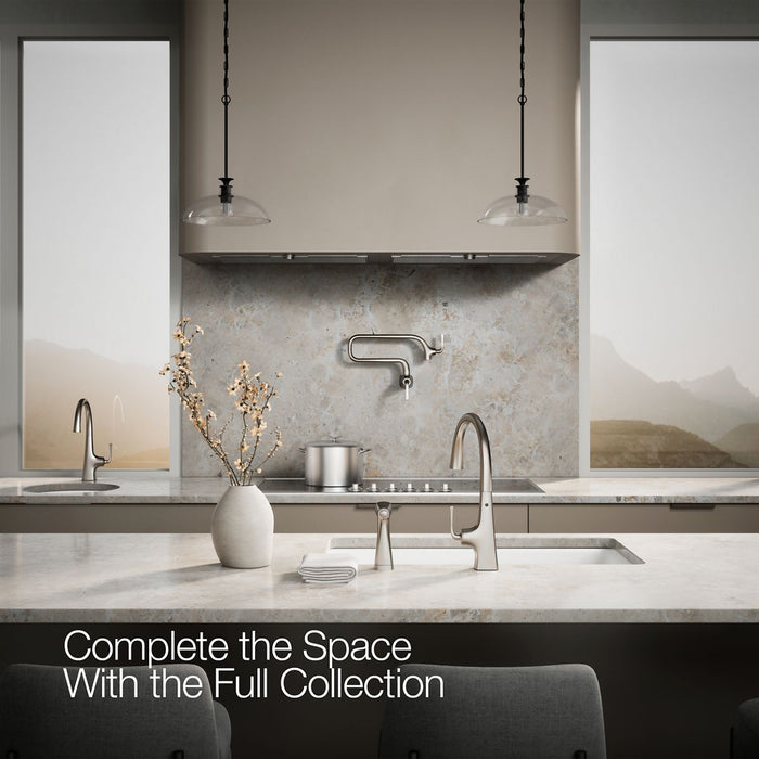 KOHLER K-22064 Graze Single-handle kitchen sink faucet with two-function side sprayer, vibrant stainless - view 2