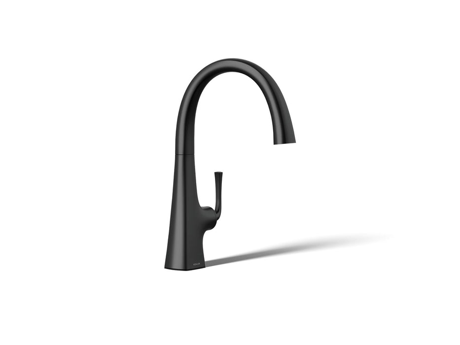 KOHLER K-22065 Graze Single-handle bar sink faucet, matte black