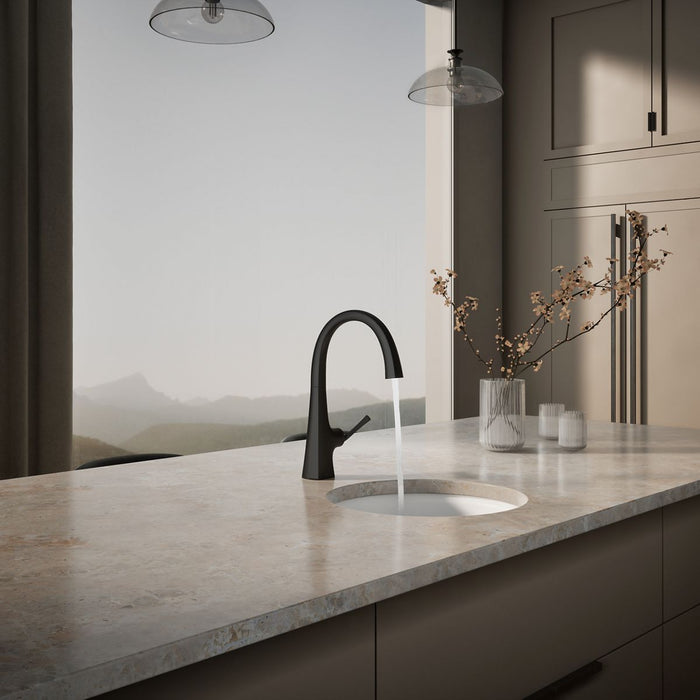KOHLER K-22065 Graze Single-handle bar sink faucet, matte black - view 3