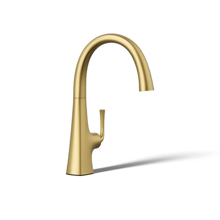 KOHLER K-22065 Graze Single-handle bar sink faucet, vibrant brushed moderne brass - view 4