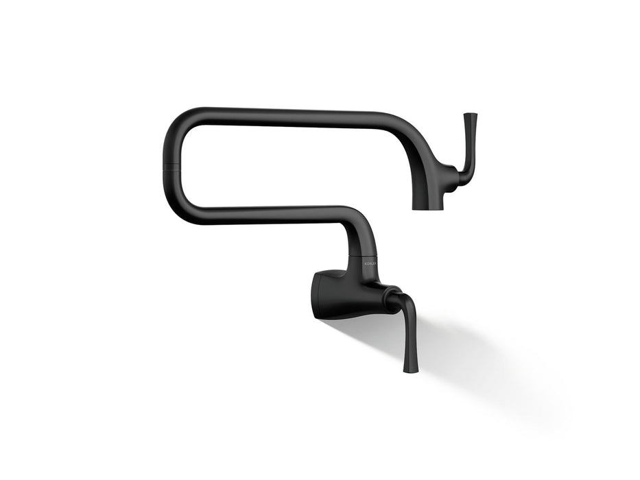 KOHLER K-22066 Graze Wall-mount pot filler, matte black