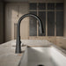 KOHLER K-22068 Graze Touchless pull-down kitchen sink faucet with three-function sprayhead, matte black - view 5