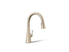 KOHLER K-22068-WB Graze Touchless pull-down kitchen sink faucet with KOHLER Konnect and three-function sprayhead, vibrant...