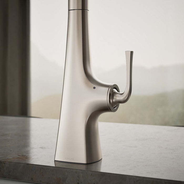 KOHLER K-22068 Graze Touchless pull-down kitchen sink faucet with three-function sprayhead