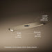 3/4 view of product with dimensions