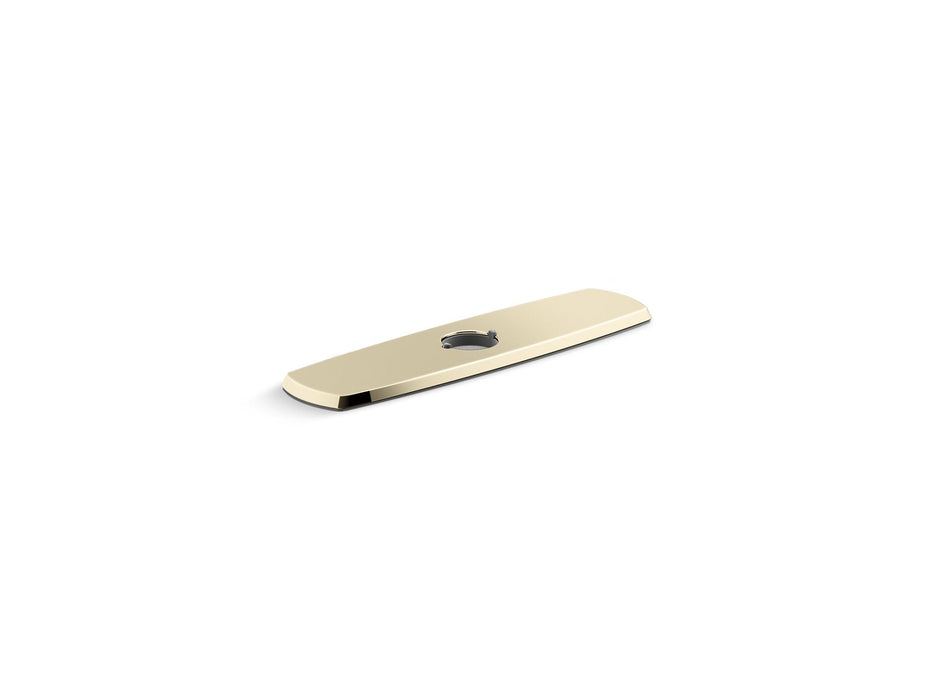 KOHLER K-22071 Graze Three-hole kitchen faucet escutcheon, vibrant french gold