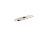 KOHLER K-22071 Graze Three-hole kitchen faucet escutcheon, vibrant polished nickel