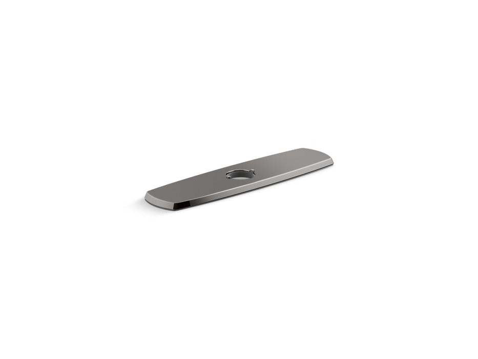 KOHLER K-22071 Graze Three-hole kitchen faucet escutcheon, vibrant titanium