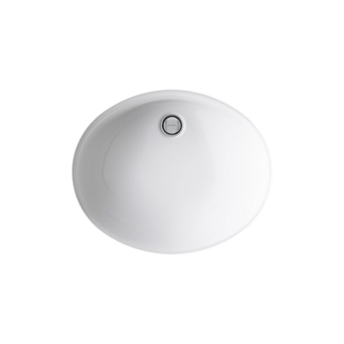 KOHLER K-2210-N Caxton 19-1/4" oval undermount bathroom sink, white - view 3