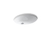 KOHLER K-2211 Caxton 21-1/4" oval undermount bathroom sink, white