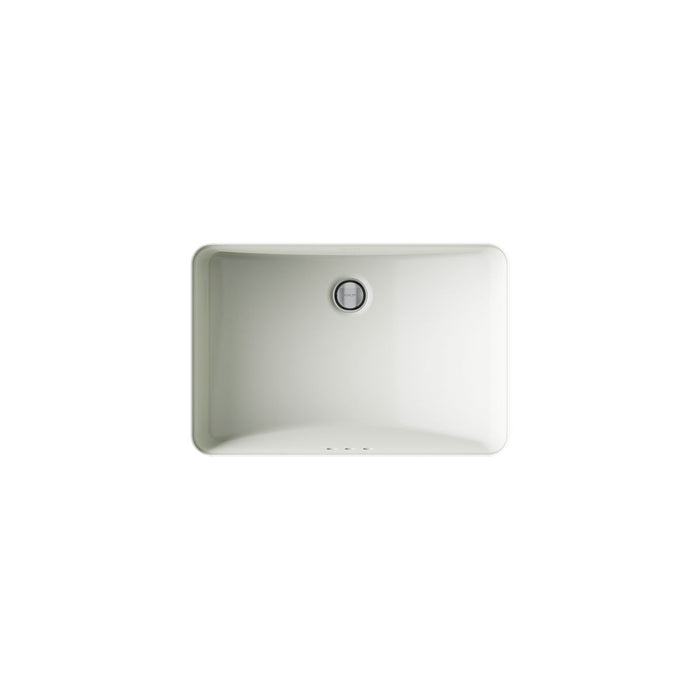 KOHLER K-2214-G Ladena 21" rectangular undermount bathroom sink with glazed underside, no overflow, dune - view 3