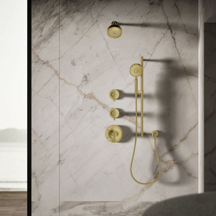 KOHLER K-22170-G Purist Three-function showerhead, 1.75 gpm, vibrant brushed moderne brass - view 4
