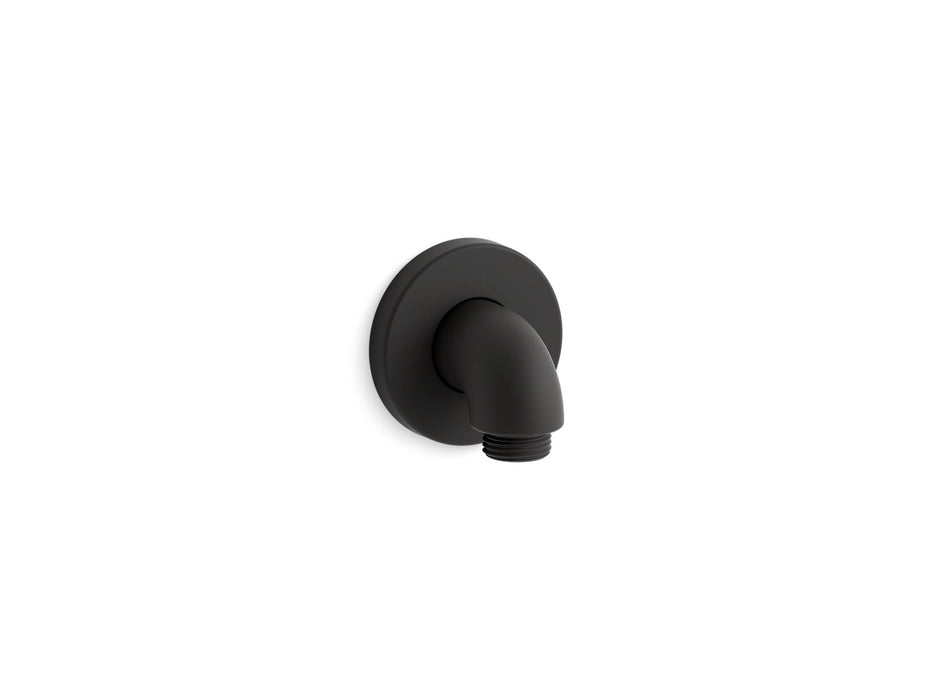 KOHLER K-22172 Purist Stillness Wall-mount supply elbow with check valve, matte black