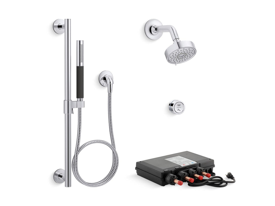 KOHLER K-22172 Purist Stillness Wall-mount supply elbow with check valve, polished chrome - view 2