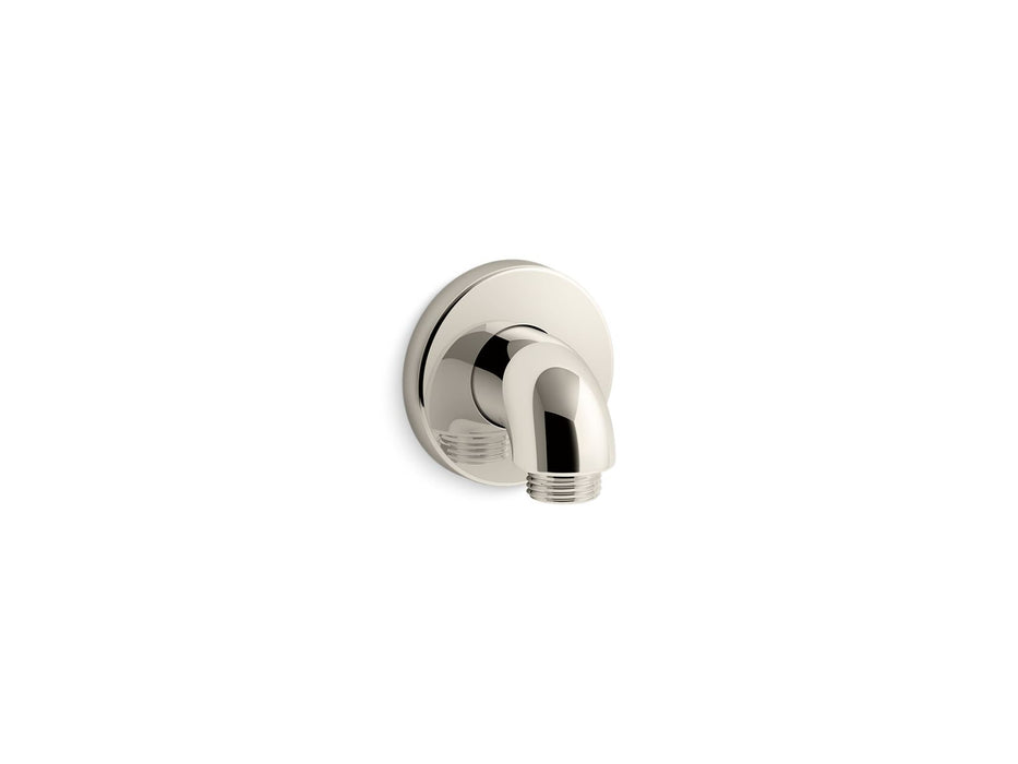 KOHLER K-22172 Purist Stillness Wall-mount supply elbow with check valve, vibrant polished nickel