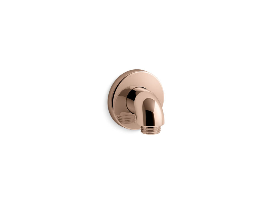 KOHLER K-22172 Purist Stillness Wall-mount supply elbow with check valve, vibrant rose gold