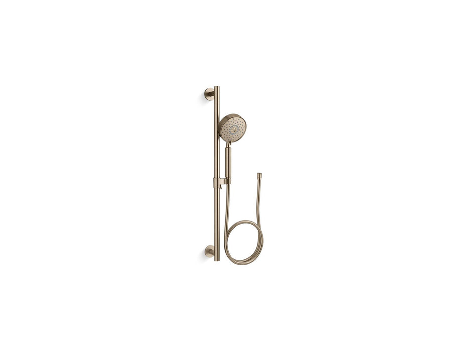 KOHLER K-22178 Purist 30" Four-function Handshower Kit, 2.5 GPM, vibrant brushed bronze