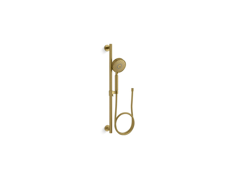 KOHLER K-22178 Purist 30" Four-function Handshower Kit, 2.5 GPM, vibrant brushed moderne brass