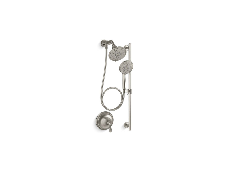 KOHLER K-22180 Forté Showering Kit, 2.5 GPM, vibrant brushed nickel
