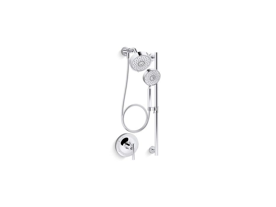 KOHLER K-22181 Purist Showering Kit, 2.5 GPM, polished chrome