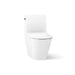 KOHLER K-22378-TBH Brazn One-piece Compact Elongated Toilet with Skirted Trapway, Dual-flush, White - 3/4 view of product