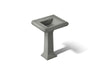 KOHLER K-2238-1 Memoirs 24-1/4" rectangular pedestal bathroom sink, thunder grey
