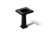 KOHLER K-2238-4 Memoirs 24-1/4" rectangular pedestal bathroom sink, black black