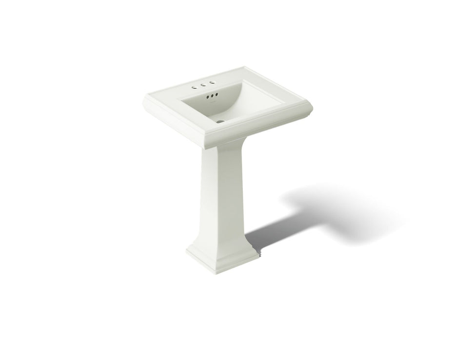 KOHLER K-2238-4 Memoirs 24-1/4" rectangular pedestal bathroom sink, dune