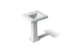 KOHLER K-2238-4 Memoirs 24-1/4" rectangular pedestal bathroom sink, ice grey