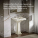 KOHLER K-2238-8 Memoirs 24-1/4" rectangular pedestal bathroom sink, biscuit - view 4