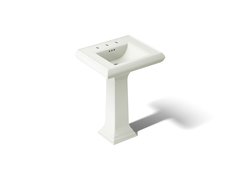 KOHLER K-2238-8 Memoirs 24-1/4" rectangular pedestal bathroom sink, dune